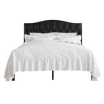 Jayquin Vegan Leather Scalloped Bed - Chic Decora