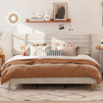 Jennyfer Upholstered Platform Bed - Chic Decora