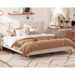 Jennyfer Upholstered Platform Bed - Chic Decora