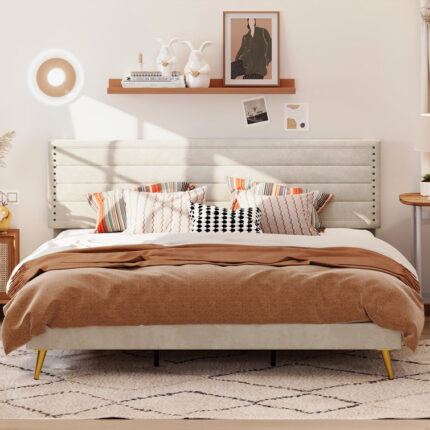 Upholstered Standard Bed - Chic Decora