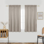 Jep Linen Blended Semi Sheer Rod Pocket Curtain Pair (Set of 2) - Chic Decora