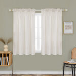 Jep Linen Blended Semi Sheer Rod Pocket Curtain Pair (Set of 2) - Chic Decora