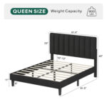 Jerrine Upholstered Platform Bed - Chic Decora