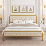 Jesika Velvet Upholstered Luxury Platform Bed - Chic Decora