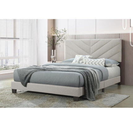 Watse Upholstered Sleigh Bed - Chic Decora