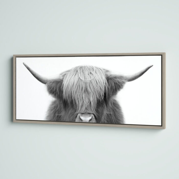 Jeylan ” Hey Dude Highland Cow BW ” by The Creative Bunch Studio - Chic Decora