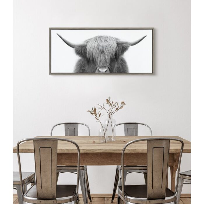 Jeylan ” Hey Dude Highland Cow BW ” by The Creative Bunch Studio - Chic Decora