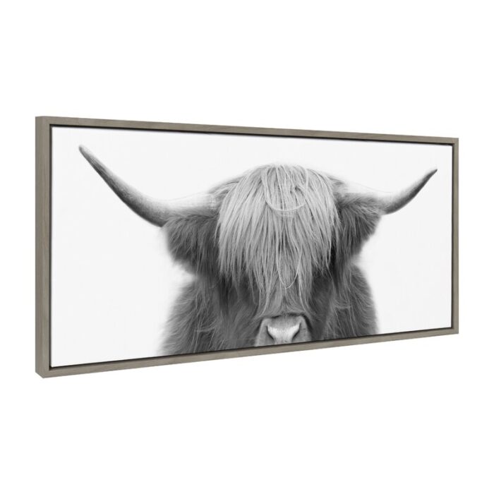 Jeylan ” Hey Dude Highland Cow BW ” by The Creative Bunch Studio - Chic Decora