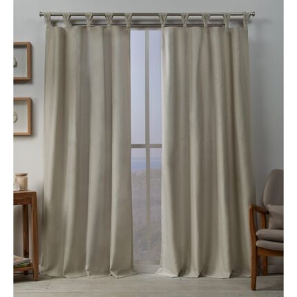 Nicole Miller Mellow Slub Textured Hidden Tab/Rod Pocket Top Light Filtering Curtain Panel Pair (Set of 2) - Chic Decora