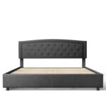 Joden Upholstered Storage Bed Dark Gray Bed Frame with 4 Drawers - Chic Decora