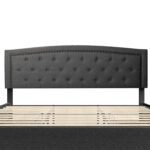 Joden Upholstered Storage Bed Dark Gray Bed Frame with 4 Drawers - Chic Decora