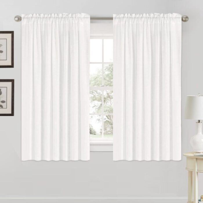 Joe Semi Sheer Curtain Pair (Set of 2) - Chic Decora