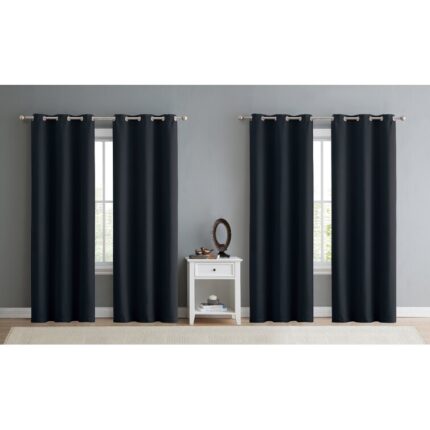 Delexis Semi Sheer Curtain Pair (Set of 2) - Chic Decora