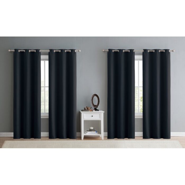 Jordan 4-Piece Triple Weave Blackout Curtain Panel Set (Set of 2) - Chic Decora