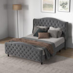 Joreen Upholstered Wingback Bed - Chic Decora