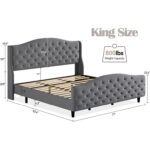 Joreen Upholstered Wingback Bed - Chic Decora