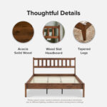 Josse Ted Bed, Walnut - Chic Decora