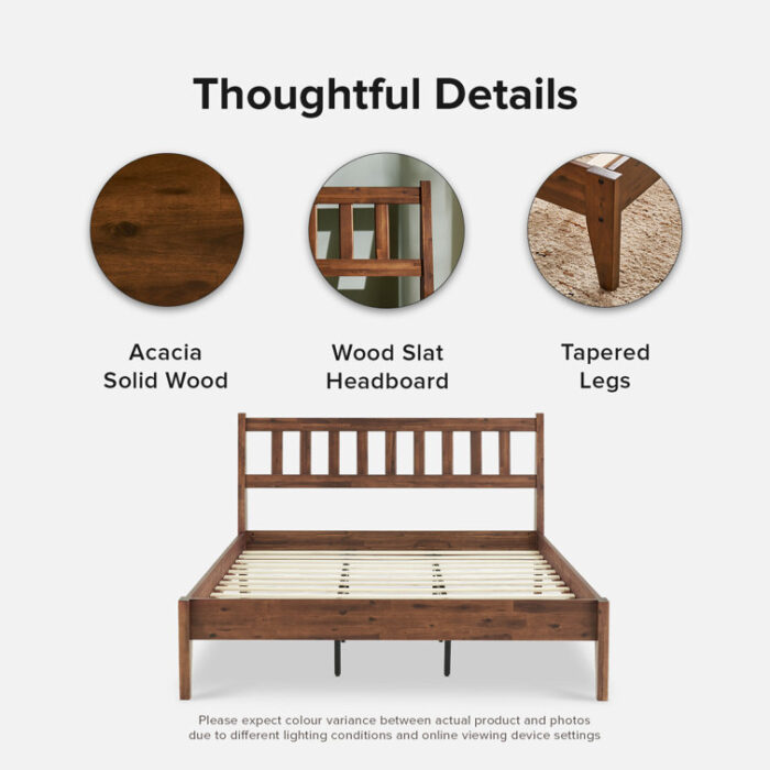 Josse Ted Bed, Walnut - Chic Decora