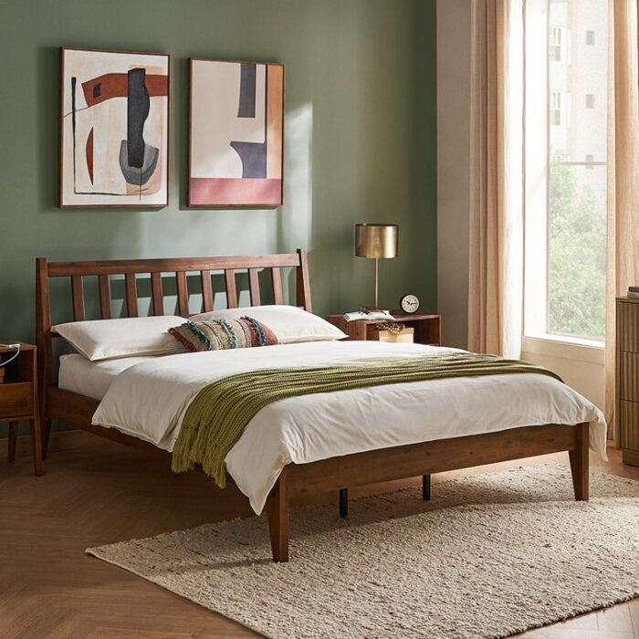 Josse Ted Bed, Walnut - Chic Decora