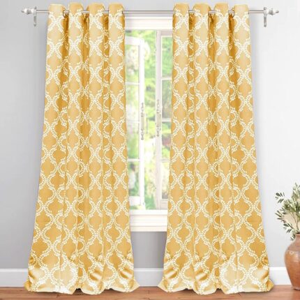 Julianna Polyester Blackout Curtain Pair (Set of 2) - Chic Decora