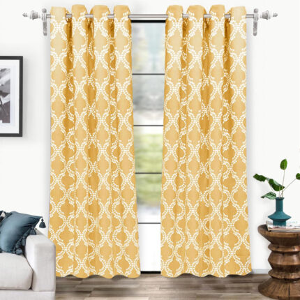 Julianna Polyester Blackout Curtain Pair (Set of 2) - Chic Decora