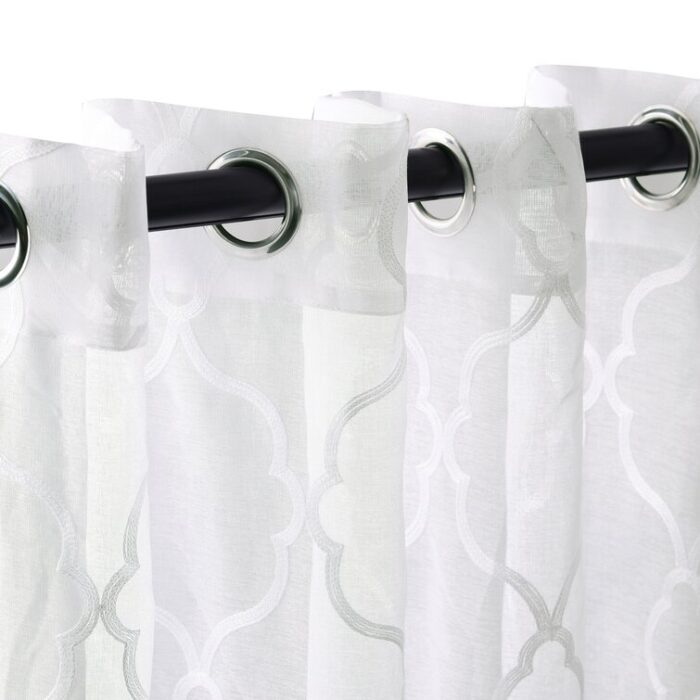 Junious Polyester Sheer Curtain Pair (Set of 2) - Chic Decora