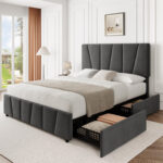 Jykeria Upholstered Platform Storage Bed - Chic Decora