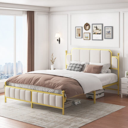 Guiseppe Wood Platform Bed - Chic Decora