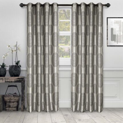 Ombre Stripe Sheer Polyester Sheer Curtain Pair (Set of 2) - Chic Decora