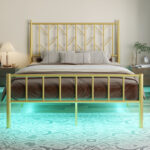 Kasadie Metal Slat Storage Bed with LED Lights - Chic Decora