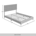 Kearn Upholstered Platform Bed - Chic Decora