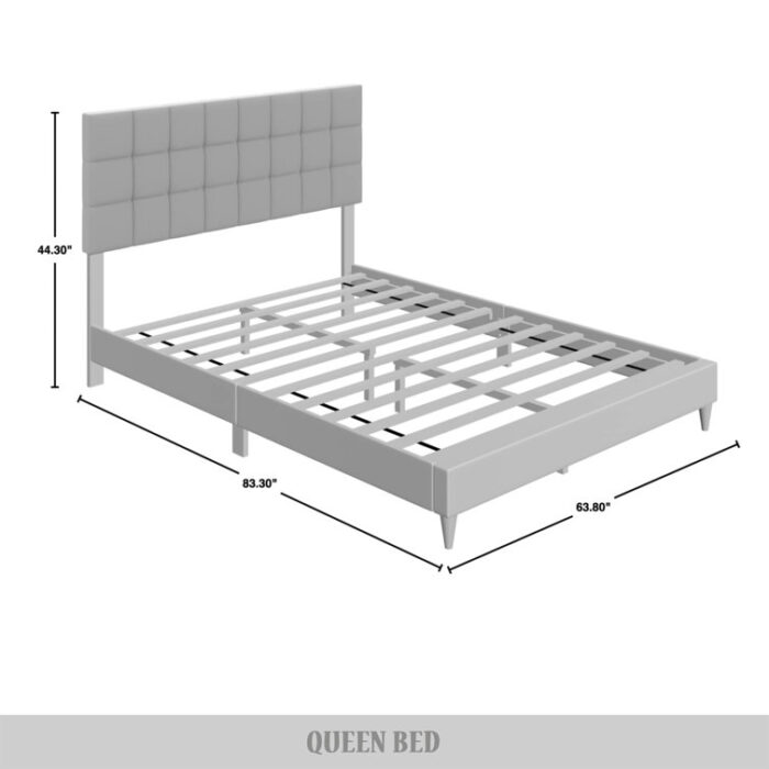 Kearn Upholstered Platform Bed - Chic Decora