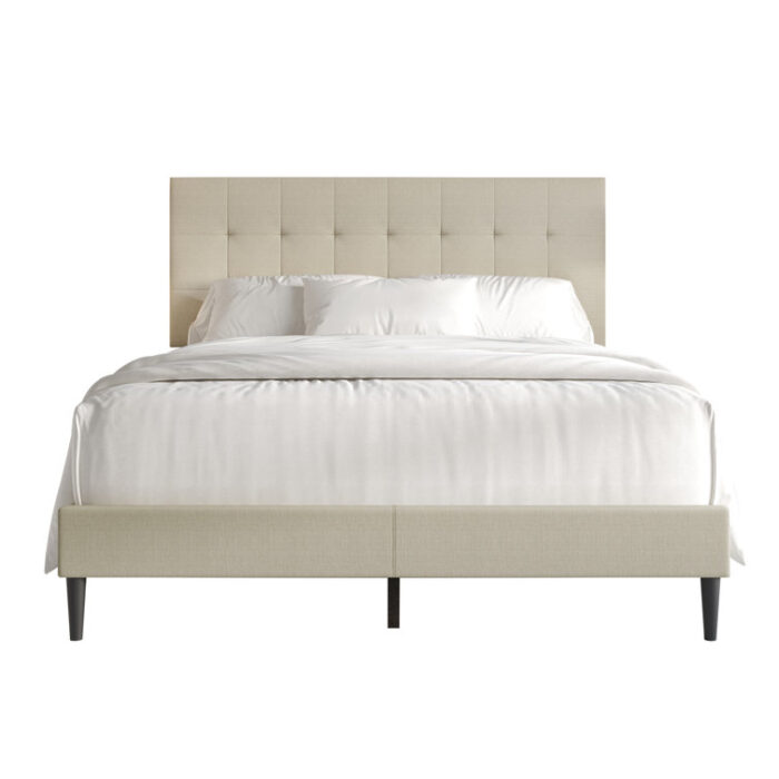 Kearn Upholstered Platform Bed - Chic Decora