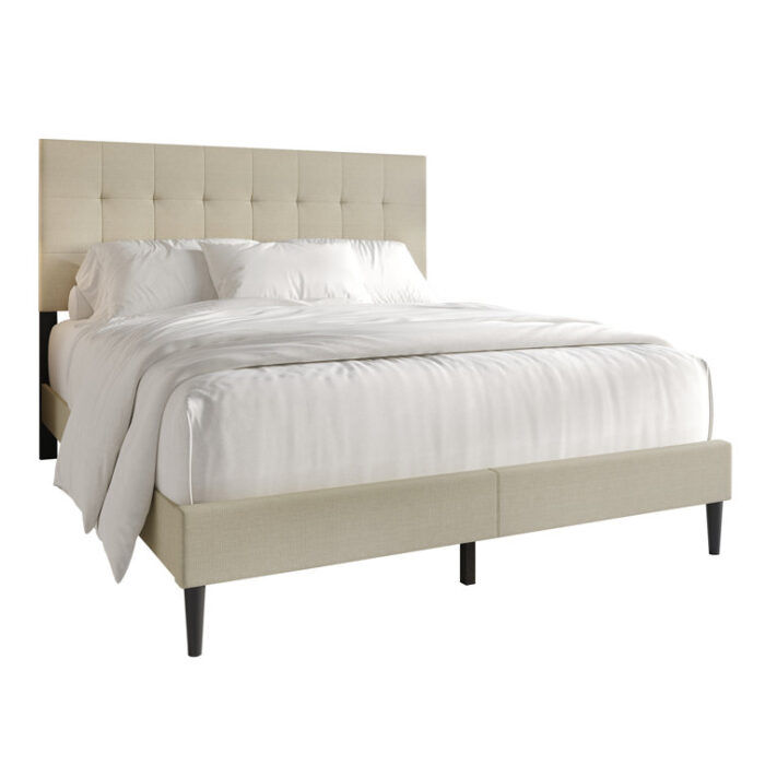 Kearn Upholstered Platform Bed - Chic Decora