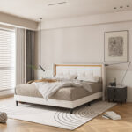 Keedra Upholstered Platform Bed - Chic Decora