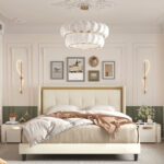 Keedra Upholstered Platform Bed - Chic Decora