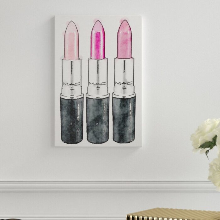 Keith ” Three Pink Lipsticks ” by Amanda Greenwood - Chic Decora