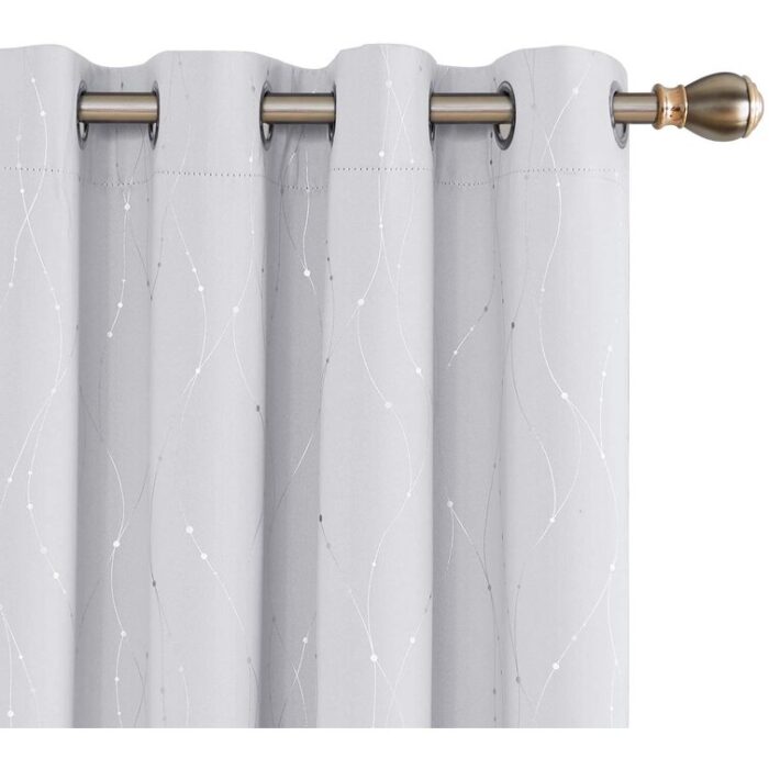 Kellby Polyester Room Darkening Curtain Pair (Set of 2) - Chic Decora