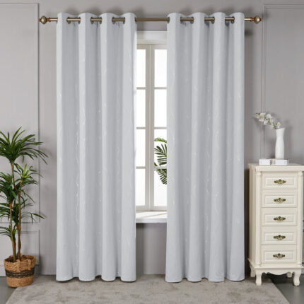 Lympsham Polyester Blackout Curtain Pair (Set of 2) - Chic Decora