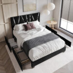 Kelwyn Upholstered Platform Storage Bed - Chic Decora