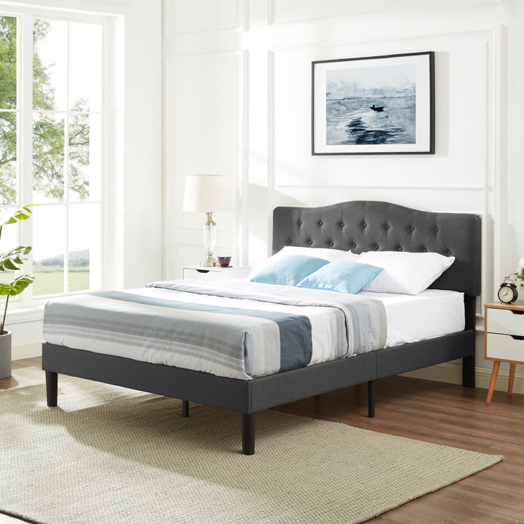 Graceful Scroll Platform Bed with Multiple Size and Color - Chic Decora