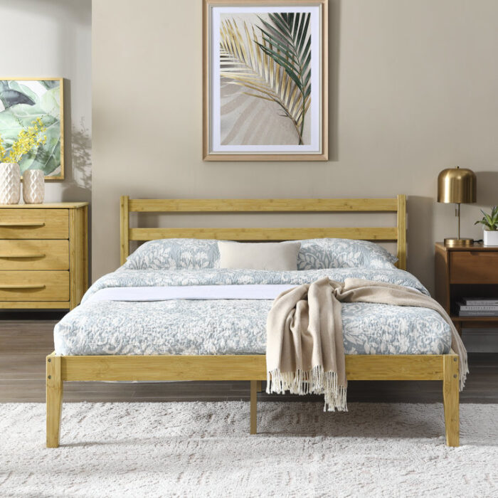 Keneson Solid Wood Platform Bed - Chic Decora