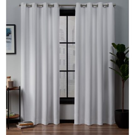 Trellis Polyester Room Darkening Curtain Pair (Set of 2) - Chic Decora