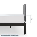 Kert Upholstered Metal Platform Bed - Chic Decora