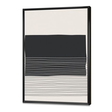 Kiro Minimal Geometric Lines and Squares VIII – Floater Frame Print on Canvas - Chic Decora