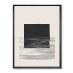 Kiro Minimal Geometric Lines and Squares VIII – Floater Frame Print on Canvas - Chic Decora