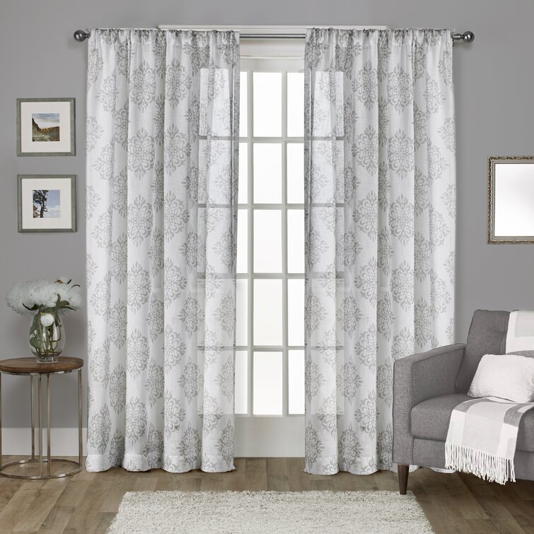 Steinbeck Polyester Semi Sheer Curtain Pair (Set of 2) - Chic Decora