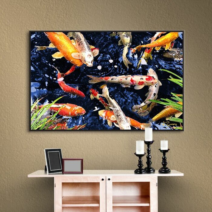 Koi by George Zucconi Graphic Art on Canvas - Chic Decora