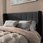 Kraatz Upholstered Wingback Bed - Chic Decora