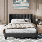 Kraatz Upholstered Wingback Bed - Chic Decora